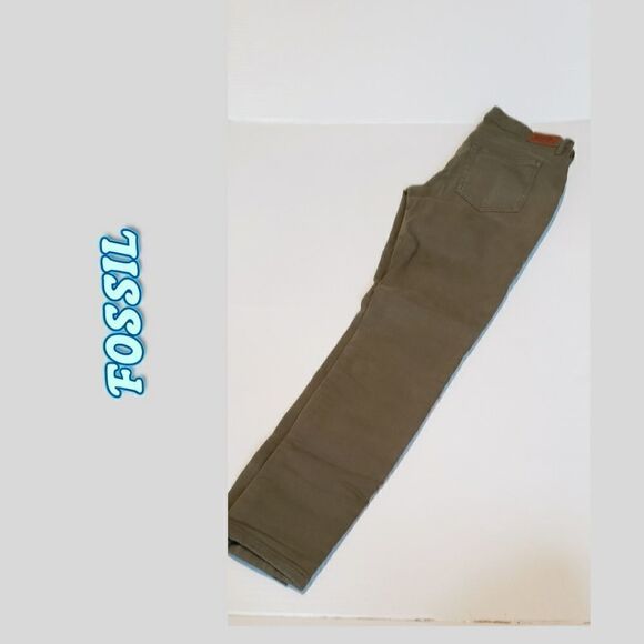 Fossil Army green skinny jean 6 - Picture 2 of 5